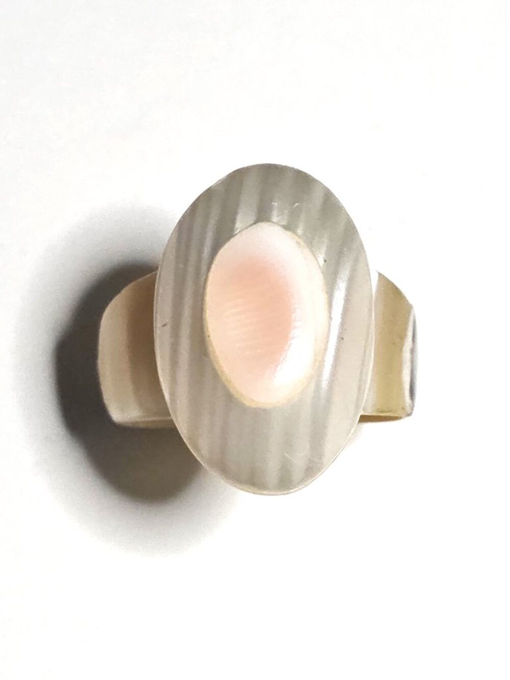 Hand-carved sea shell ring